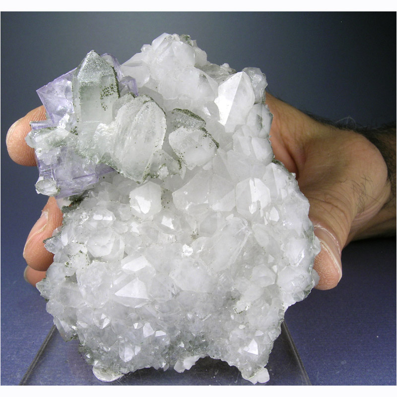 Fluorite, Quartz, Pyrite, Calcite, Chamosite from Yaogangxian Mine, Hunan Province, China