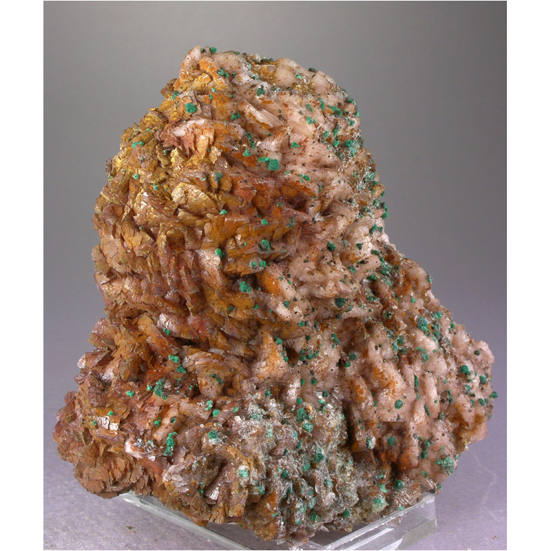 Rosasite, Ferroan Dolomite, Selenite from Bou Bekker, Touissit, Morocco