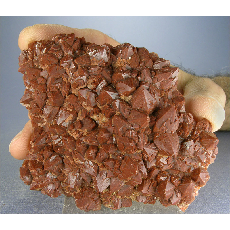 Quartz, Hematite from Tinejdad, Er Rachidia, Morocco