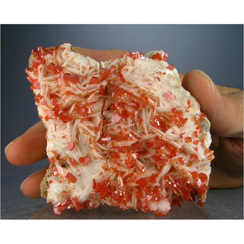 Vanadinite, Barite from Mibladen, Khenifra Province, Morocco