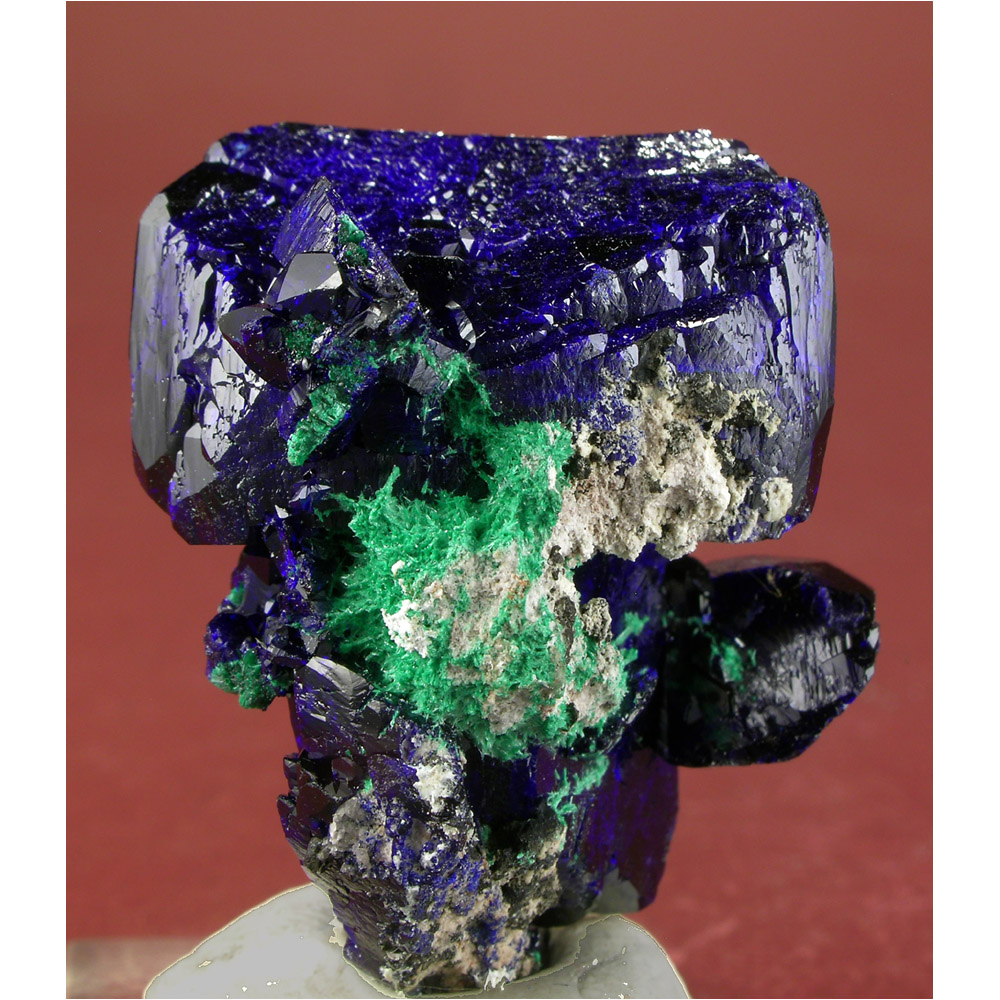 Azurite, Brochantite from Milpillas Mine, Sonora, Mexico