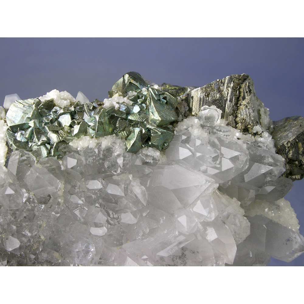 Quartz, Arsenopyrite,  Chalcopyrite from Yaogangxian Mine, Hunan Province, China