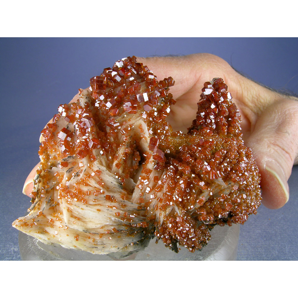 Vanadinite, Barite from Mibladen, Khenifra Province, Morocco
