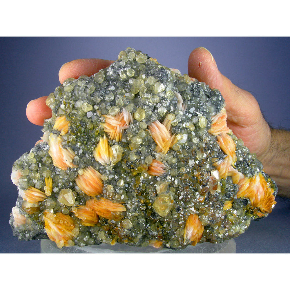 Cerussite, Barite, Galena from Mibladen, Khenifra Province, Morocco